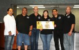 Tachi Palace breakfast recipients (L-R) Marketing Director Tribal Interim Rojelio Morales, Pastor Ray Avina, Troy Young, Maggie Young, Rob Isquierdo, Paul Gonzalez.